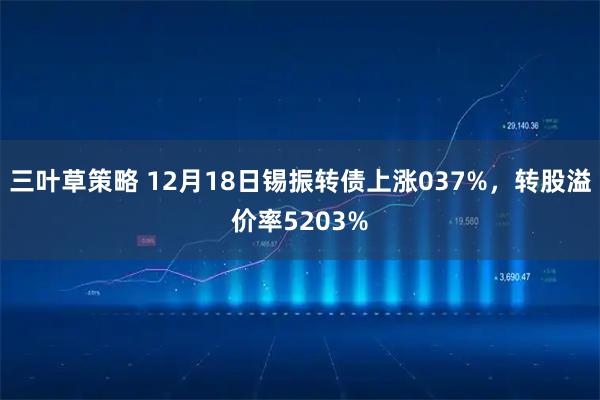三叶草策略 12月18日锡振转债上涨037%，转股溢价率5203%
